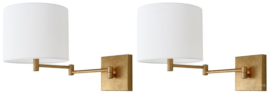 The appearance of Lillian Gold 12 Inch Wall Sconce Set of 2 designed by Safavieh in the modern / contemporary interior design. This gold piece of furniture  was selected by 1StopBedrooms from Lillian Collection to add a touch of cosiness and style into your home. Sku: LIT4408C-SET2. Product Type: Wall Sconce. Image1