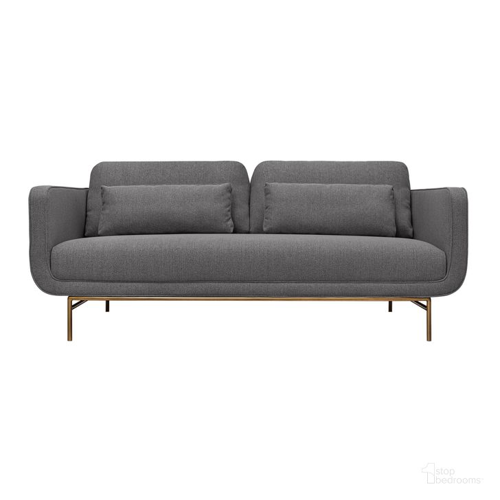 The appearance of Lilou 77 Inch Fabric Sofa In Gray designed by Armen Living in the modern / contemporary interior design. This dark gray piece of furniture  was selected by 1StopBedrooms from Lilou Collection to add a touch of cosiness and style into your home. Sku: LCLISOABGRY. Material: Wood. Product Type: Sofa. Image1