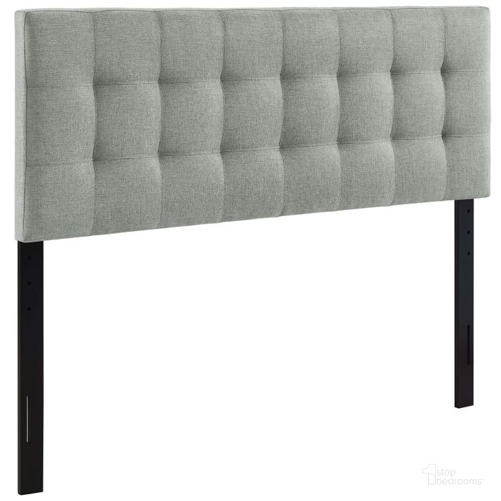 The appearance of Lily Gray King Upholstered Fabric Headboard designed by Modway in the modern / contemporary interior design. This gray piece of furniture  was selected by 1StopBedrooms from Lily Collection to add a touch of cosiness and style into your home. Sku: MOD-5144-GRY. Product Type: Headboard. Material: MDF. Image1