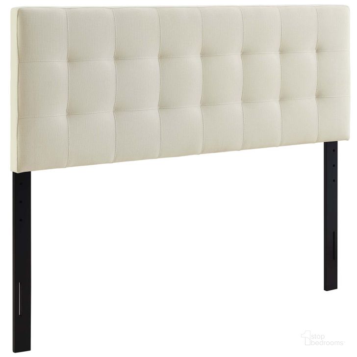 The appearance of Lily Ivory Full Upholstered Fabric Headboard designed by Modway in the modern / contemporary interior design. This ivory piece of furniture  was selected by 1StopBedrooms from Lily Collection to add a touch of cosiness and style into your home. Sku: MOD-5146-IVO. Product Type: Headboard. Material: MDF. Image1