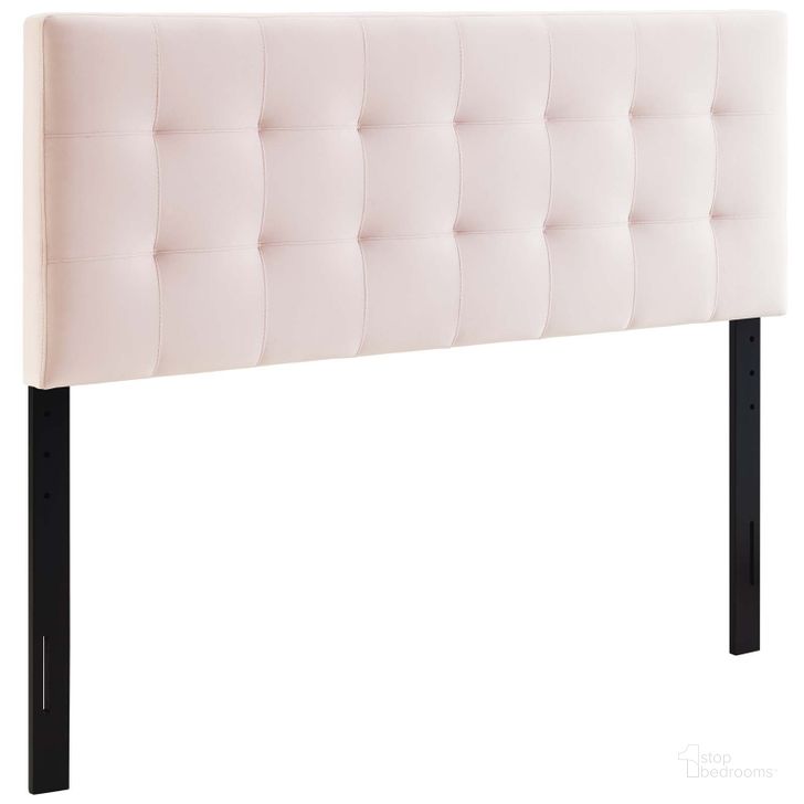 The appearance of Lily Pink Biscuit Tufted Full Performance Velvet Headboard designed by Modway in the modern / contemporary interior design. This pink piece of furniture  was selected by 1StopBedrooms from Lily Collection to add a touch of cosiness and style into your home. Sku: MOD-6119-PNK. Product Type: Headboard. Material: MDF. Image1