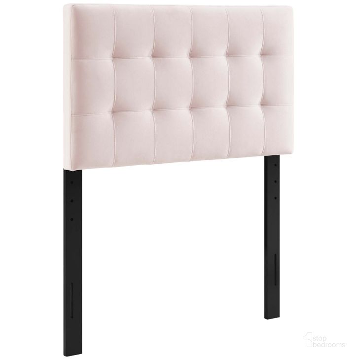 The appearance of Lily Pink Biscuit Tufted Twin Performance Velvet Headboard designed by Modway in the modern / contemporary interior design. This pink piece of furniture  was selected by 1StopBedrooms from Lily Collection to add a touch of cosiness and style into your home. Sku: MOD-6118-PNK. Product Type: Headboard. Material: MDF. Image1