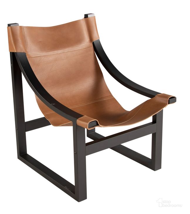 The appearance of Lima Natural Leather Sling Accent Chair In Light Brown designed by Steve Silver in the  interior design. This light brown piece of furniture  was selected by 1StopBedrooms from Lima Collection to add a touch of cosiness and style into your home. Sku: LI150NBSC. Material: Leather. Product Type: Accent Chair. Image1