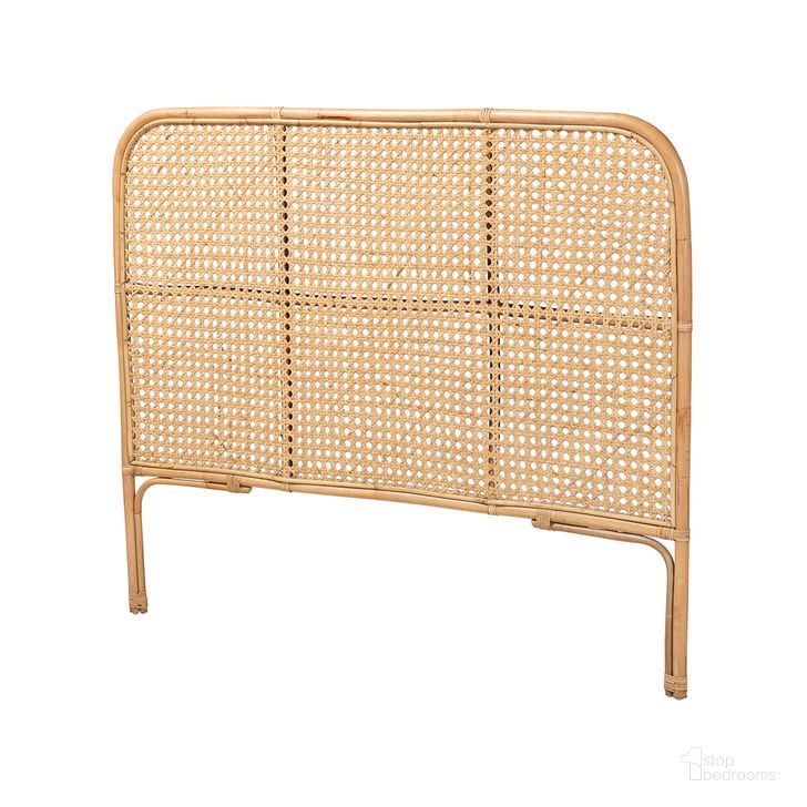 The appearance of Linette Rattan Queen Headboard In Natural Brown designed by Baxton Studio in the bohemian interior design. This natural brown piece of furniture  was selected by 1StopBedrooms from Linette Collection to add a touch of cosiness and style into your home. Sku: DC9047-Rattan-HB-Queen. Material: Natural Rattan. Product Type: Headboard. Image1