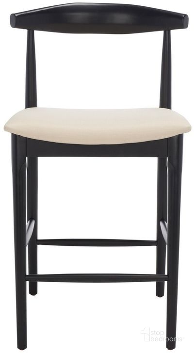 The appearance of Lionel Retro Counter Stool in Black and Cream designed by Safavieh in the modern / contemporary interior design. This black and cream piece of furniture  was selected by 1StopBedrooms from Lionel Collection to add a touch of cosiness and style into your home. Sku: BST1502A. Material: Wood. Product Type: Barstool. Image1