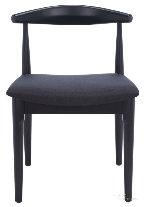 The appearance of Lionel Retro Dining Chair Set of 2 in Black DCH1003B-SET2 designed by Safavieh in the transitional interior design. This black piece of furniture  was selected by 1StopBedrooms from Lionel Collection to add a touch of cosiness and style into your home. Sku: DCH1003B-SET2. Material: Wood. Product Type: Dining Chair. Image1