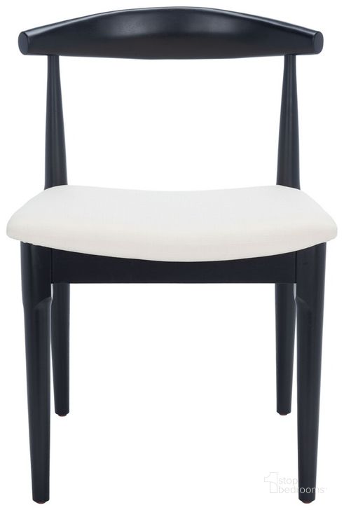 The appearance of Lionel Retro Dining Chair Set of 2 in Black DCH1003C-SET2 designed by Safavieh in the transitional interior design. This black and white piece of furniture  was selected by 1StopBedrooms from Lionel Collection to add a touch of cosiness and style into your home. Sku: DCH1003C-SET2. Material: Wood. Product Type: Dining Chair. Image1