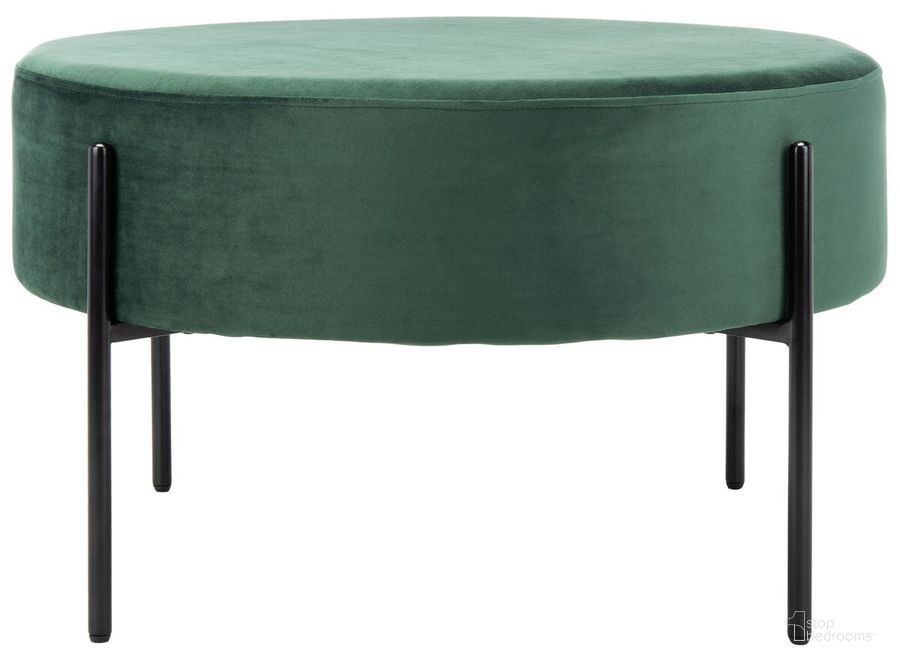 The appearance of Lisbon Round Cocktail Ottoman OTT6203A designed by Safavieh in the glam interior design. This green piece of furniture  was selected by 1StopBedrooms from Lisbon Collection to add a touch of cosiness and style into your home. Sku: OTT6203A. Material: Metal. Product Type: Ottoman. Image1