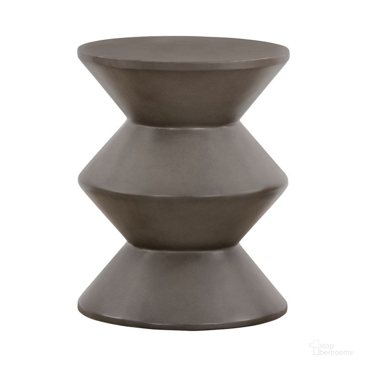 The appearance of Lizzie Concrete Indoor Outdoor Accent Stool End Table designed by Armen Living in the modern / contemporary interior design. This gray piece of furniture  was selected by 1StopBedrooms from Lizzie Collection to add a touch of cosiness and style into your home. Sku: LCTGBACCGR. Product Type: End Table. Material: Concrete. Image1
