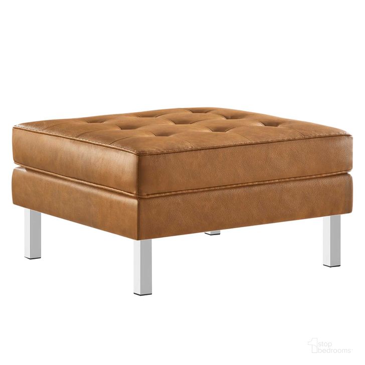 The appearance of Loft Silver Tan Tufted Upholstered Faux Leather Ottoman designed by Modway in the modern / contemporary interior design. This silver tan piece of furniture  was selected by 1StopBedrooms from Loft Collection to add a touch of cosiness and style into your home. Sku: EEI-3394-SLV-TAN. Product Type: Ottoman. Material: Pine. Image1