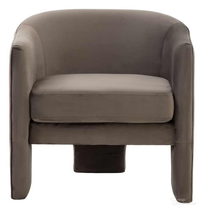 The appearance of Londyn Accent Chair In Dark Grey designed by Safavieh Couture in the modern / contemporary interior design. This dark grey piece of furniture  was selected by 1StopBedrooms from Londyn Collection to add a touch of cosiness and style into your home. Sku: SFV4770A. Material: Wood. Product Type: Accent Chair. Image1