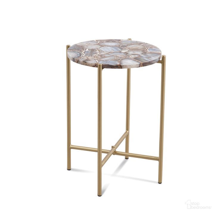 The appearance of Lonna Accent Table In Gold designed by Bassett Mirror Company in the glam interior design. This gold piece of furniture  was selected by 1StopBedrooms from  to add a touch of cosiness and style into your home. Sku: 9620-LR-223EC. Material: Metal. Product Type: Accent Table.