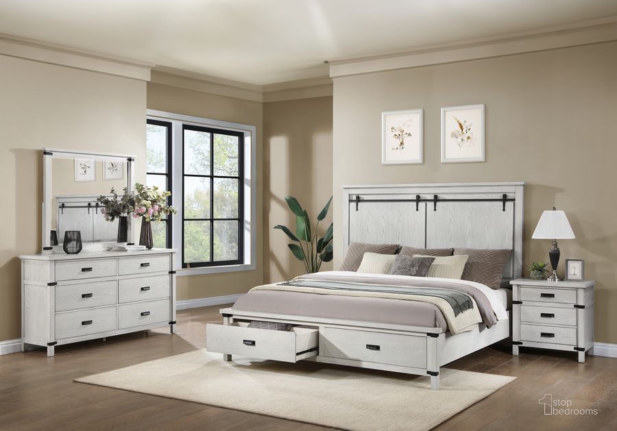 The appearance of Loretta 4 Piece King Bedroom Set In Silver designed by Galaxy Home Furnishings in the traditional interior design. This silver piece of furniture  was selected by 1StopBedrooms from Loretta Collection to add a touch of cosiness and style into your home. Sku: 601955551212-1;601955551212-2;601955551212-3;601955551243;601955551250;601955551229. Material: Wood. Product Type: Bedroom Set. Image1