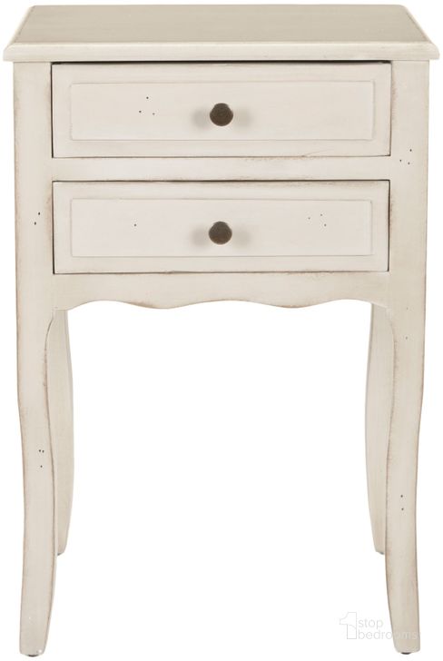 The appearance of Lori White End Table with 2 Storage Drawers designed by Safavieh in the traditional interior design. This white piece of furniture  was selected by 1StopBedrooms from Lori Collection to add a touch of cosiness and style into your home. Sku: AMH6576A. Material: Wood. Product Type: Accent Table. Image1