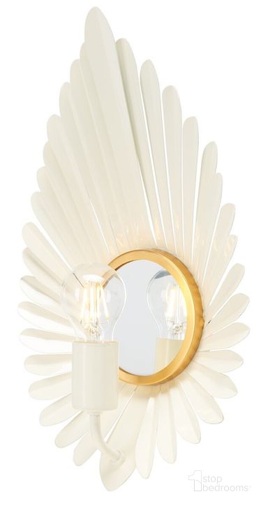 The appearance of Lorynn Wall Sconce Set of 2 in Ivory and Gold designed by Safavieh in the modern / contemporary interior design. This ivory/gold piece of furniture  was selected by 1StopBedrooms from Lorynn Collection to add a touch of cosiness and style into your home. Sku: SCN3000A-SET2. Product Type: Wall Sconce. Image1