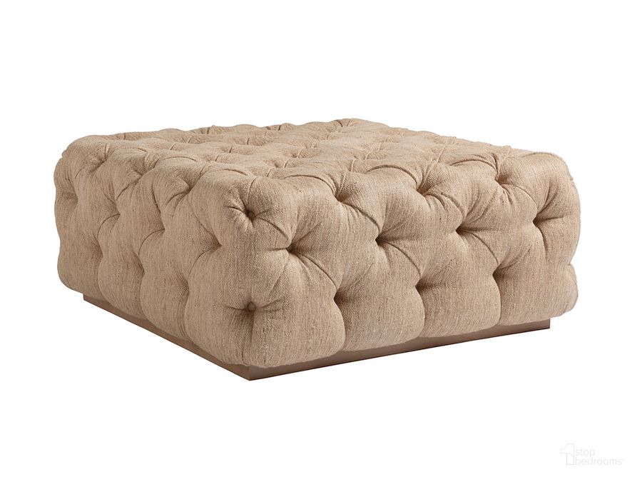 The appearance of Los Altos Laurel Cocktail Ottoman designed by Tommy Bahama in the traditional interior design. This beige piece of furniture  was selected by 1StopBedrooms from Los Altos Collection to add a touch of cosiness and style into your home. Sku: 01-7288-44-40. Material: Metal. Product Type: Ottoman. Image1