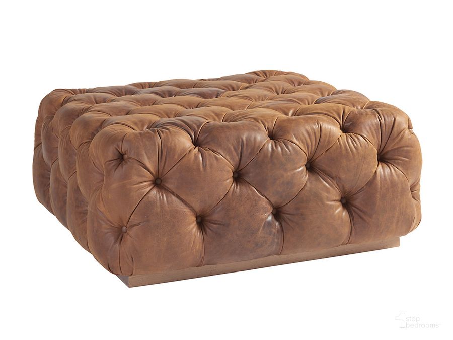 The appearance of Los Altos Laurel Leather Cocktail Ottoman designed by Tommy Bahama in the traditional interior design. This brown piece of furniture  was selected by 1StopBedrooms from Los Altos Collection to add a touch of cosiness and style into your home. Sku: 01-7288-44-LL-40. Material: Leather. Product Type: Ottoman. Image1