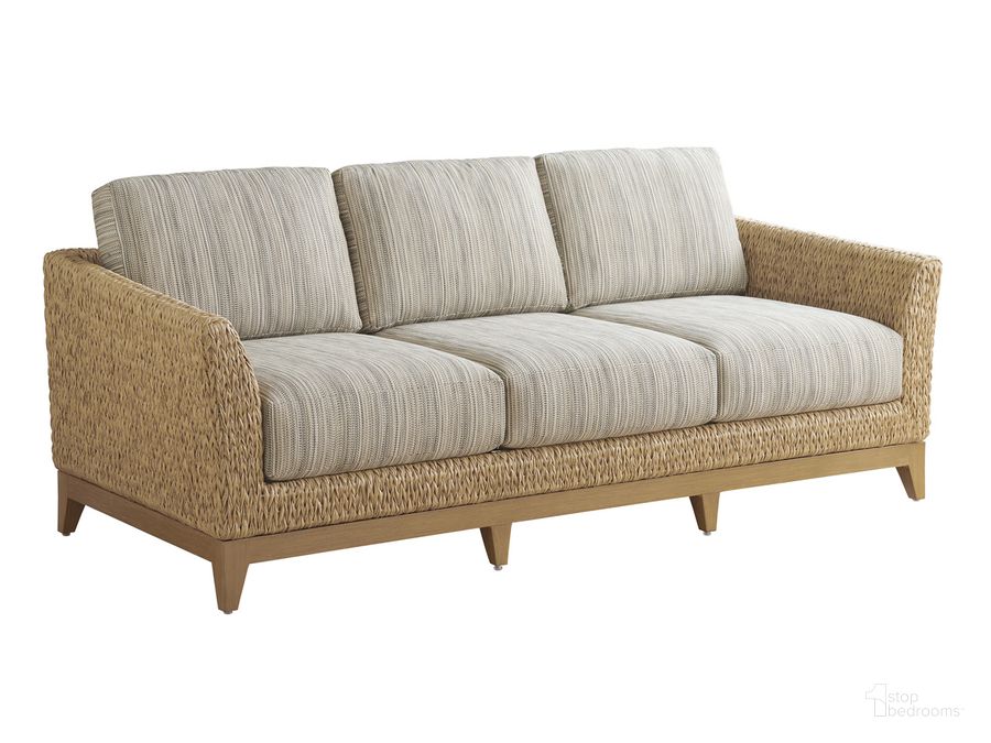 The appearance of Los Altos Valley View Sofa designed by Tommy Bahama in the transitional interior design. This  piece of furniture  was selected by 1StopBedrooms from Los Altos Collection to add a touch of cosiness and style into your home. Sku: 01-3930-33-40. Material: Wood. Product Type: Sofa. Image1