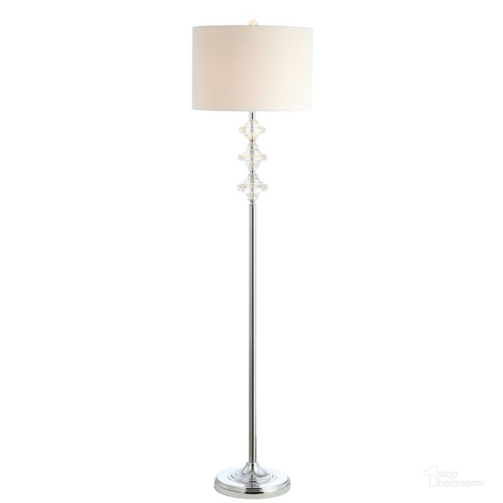 The appearance of Lottie Chrome Floor Lamp designed by Safavieh in the traditional interior design. This chrome piece of furniture  was selected by 1StopBedrooms from Safavieh FLL Collection to add a touch of cosiness and style into your home. Sku: FLL4067A. Product Type: Floor Lamp. Material: Chrome. Image1