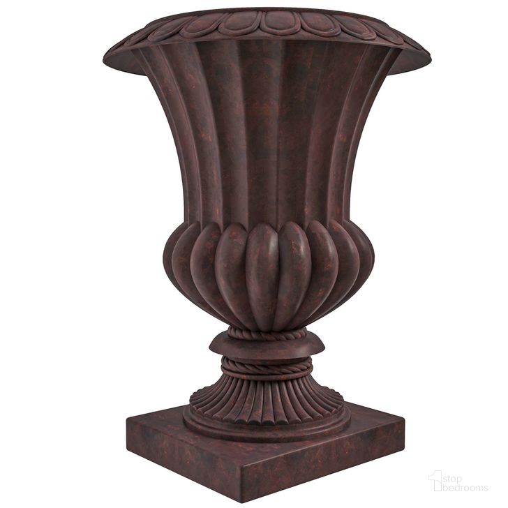 The appearance of Lotus 28 Inch High Poly Stone Planter In Brown designed by LeisureMod in the  interior design. This brown piece of furniture  was selected by 1StopBedrooms from Lotus Collection to add a touch of cosiness and style into your home. Sku: LP28BR. Material: Stone. Product Type: Planter. Image1