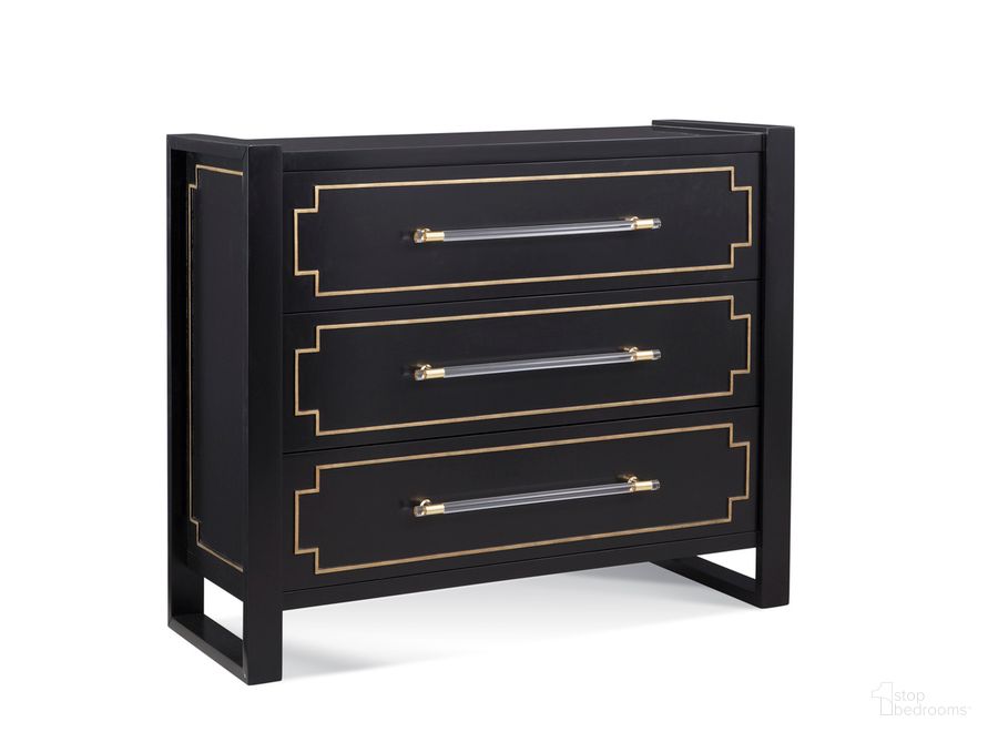 The appearance of Lowery Hall Chest In Black designed by Bassett Mirror Company in the modern / contemporary interior design. This black piece of furniture  was selected by 1StopBedrooms from  to add a touch of cosiness and style into your home. Sku: 7310-LR-766EC. Material: Wood. Product Type: Accent Chest. Image1
