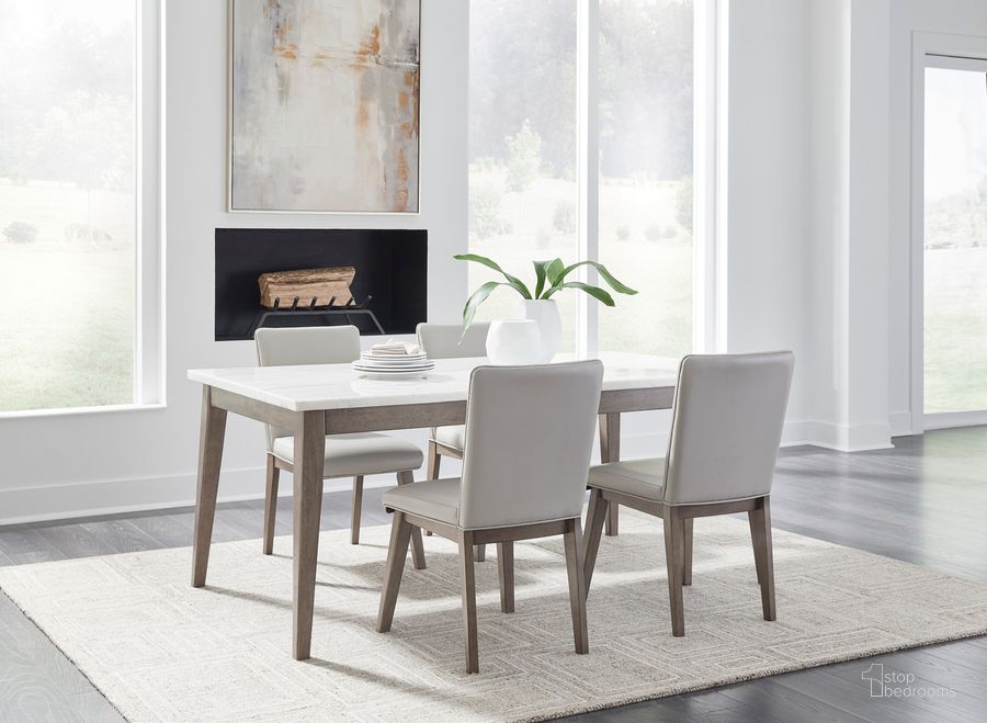 The appearance of Loyaska Dining Room Set In White And Brown designed by Signature Design by Ashley in the transitional interior design. This white/brown piece of furniture  was selected by 1StopBedrooms from Loyaska Collection to add a touch of cosiness and style into your home. Sku: D789-125;D789-01. Material: Wood. Product Type: Dining Room Set. Size: 72". Image1