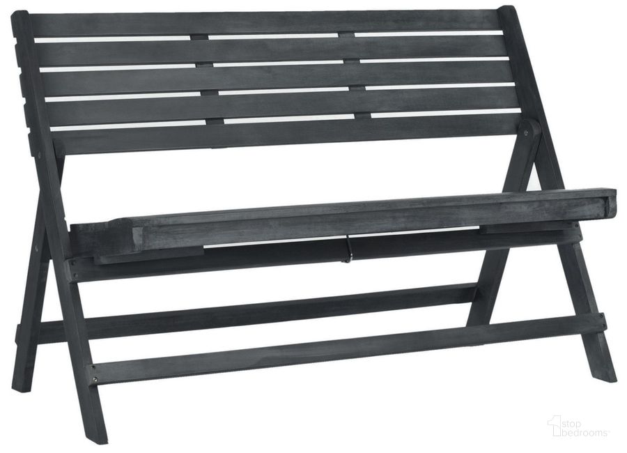 The appearance of Luca Dark Slate Grey Folding Bench designed by Safavieh in the transitional interior design. This grey and slate piece of furniture  was selected by 1StopBedrooms from Luca Collection to add a touch of cosiness and style into your home. Sku: FOX6705K. Material: Steel. Product Type: Bench. Image1