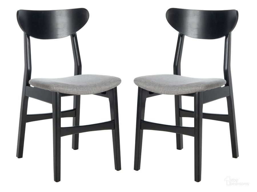 The appearance of Lucca Black and Gray Retro Dining Chair Set of 2 designed by Safavieh in the modern / contemporary interior design. This black and gray piece of furniture  was selected by 1StopBedrooms from Lucca Collection to add a touch of cosiness and style into your home. Sku: DCH1001H-SET2. Material: Wood. Product Type: Dining Chair. Image1