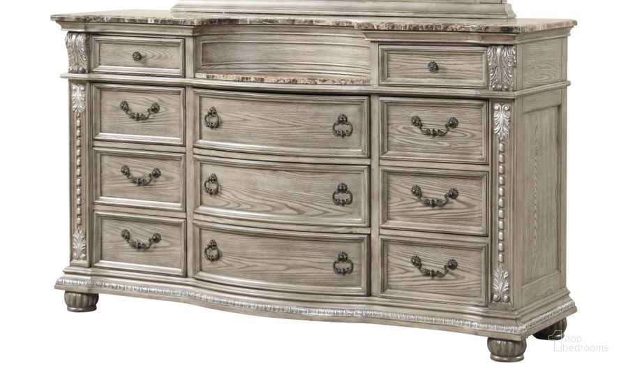 The appearance of Lucca Dresser In Gray designed by Glory in the traditional interior design. This gray piece of furniture  was selected by 1StopBedrooms from Lucca Collection to add a touch of cosiness and style into your home. Sku: G09105-D. Material: Wood. Product Type: Dresser. Image1