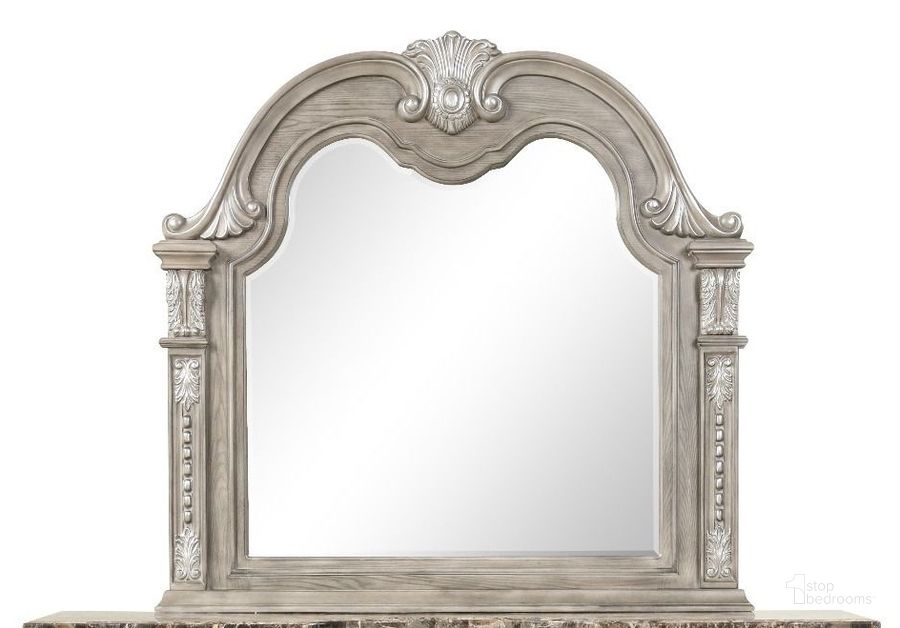 The appearance of Lucca Mirror In Gray designed by Glory in the traditional interior design. This gray piece of furniture  was selected by 1StopBedrooms from Lucca Collection to add a touch of cosiness and style into your home. Sku: G09105-M. Material: Wood. Product Type: Mirror. Image1