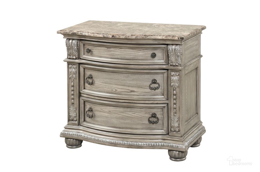 The appearance of Lucca Nightstand In Gray designed by Glory in the traditional interior design. This gray piece of furniture  was selected by 1StopBedrooms from Lucca Collection to add a touch of cosiness and style into your home. Sku: G09105-N. Material: Wood. Product Type: Nightstand. Image1