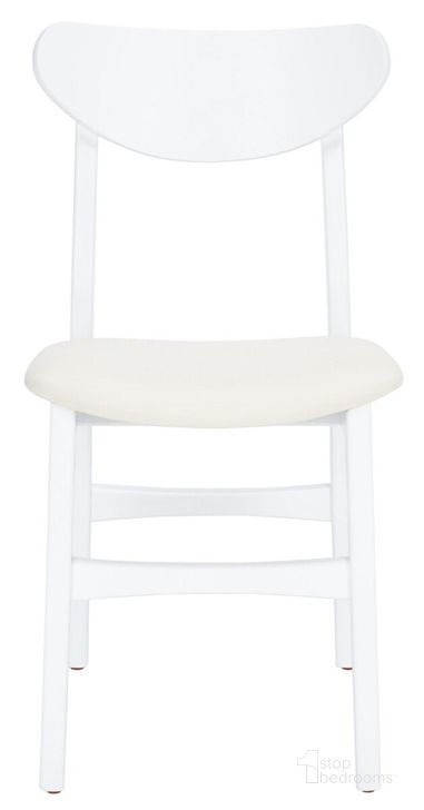 The appearance of Lucca Retro Dining Chair Set of 2 in White DCH1001M-SET2 designed by Safavieh in the modern / contemporary interior design. This white piece of furniture  was selected by 1StopBedrooms from Lucca Collection to add a touch of cosiness and style into your home. Sku: DCH1001M-SET2. Material: Wood. Product Type: Dining Chair. Image1