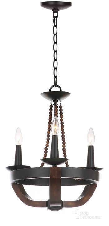The appearance of Lucero Black 17.5 Inch Adjustable Chandelier designed by Safavieh in the modern / contemporary interior design. This black piece of furniture  was selected by 1StopBedrooms from Safavieh LIT Collection to add a touch of cosiness and style into your home. Sku: LIT4392A. Product Type: Chandelier. Image1