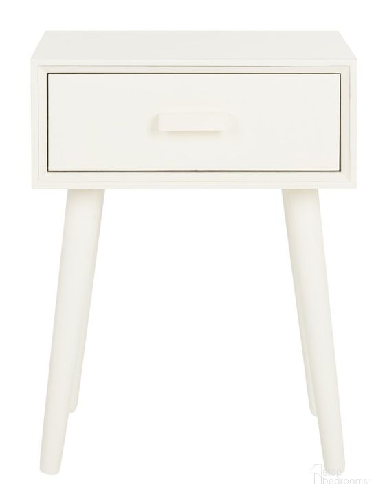 The appearance of Lyle Distressed White Accent Table designed by Safavieh in the modern / contemporary interior design. This antique white piece of furniture  was selected by 1StopBedrooms from Lyle Collection to add a touch of cosiness and style into your home. Sku: ACC5702A. Material: Wood. Product Type: Accent Table. Image1