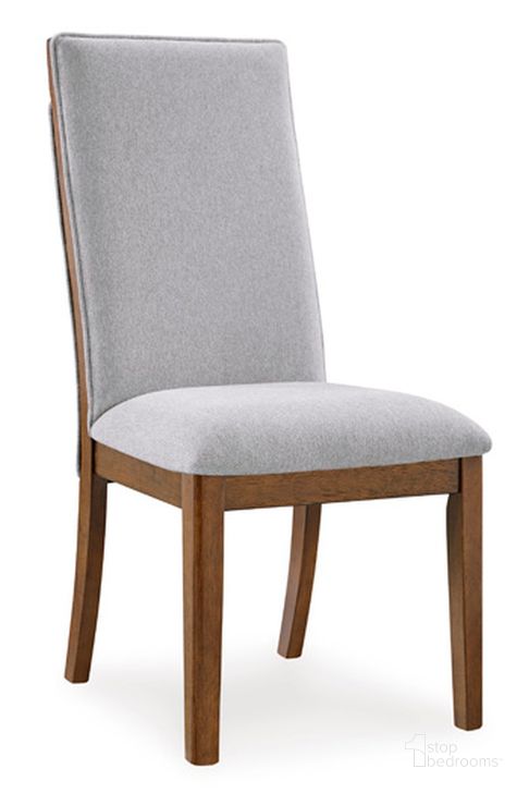 The appearance of Lyncott Dining Chair Set of 2 In Beige and Brown designed by Signature Design by Ashley in the modern / contemporary interior design. This beige and brown piece of furniture  was selected by 1StopBedrooms from Lyncott Collection to add a touch of cosiness and style into your home. Sku: D615-05. Material: Fabric. Product Type: Dining Chair.