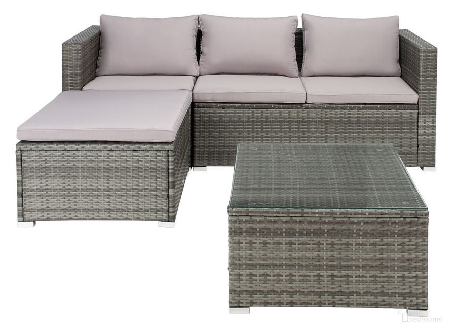 The appearance of Madalina Living Set in Grey and Grey designed by Safavieh in the modern / contemporary interior design. This grey and grey piece of furniture  was selected by 1StopBedrooms from Madalina Collection to add a touch of cosiness and style into your home. Sku: PAT7509B-2BX. Material: Steel. Product Type: Outdoor Set. Image1