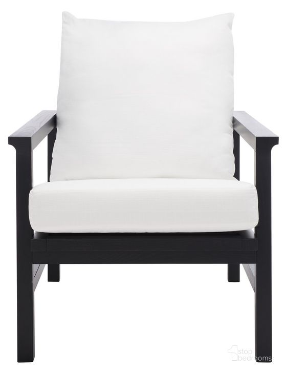 The appearance of Maddison Cane Back Accent Chair In Black and Natural designed by Safavieh Couture in the modern / contemporary interior design. This black and natural piece of furniture  was selected by 1StopBedrooms from Maddison Collection to add a touch of cosiness and style into your home. Sku: SFV4142A. Material: Wood. Product Type: Accent Chair. Image1