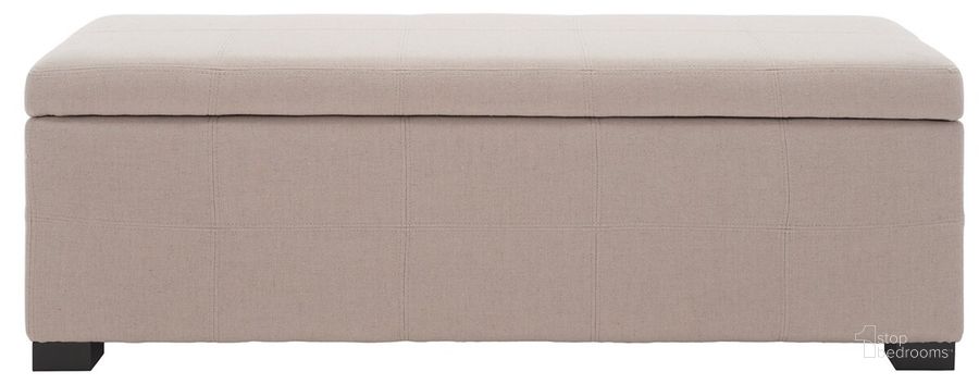 The appearance of Madison Taupe 47 Inch Storage Bench designed by Safavieh in the modern / contemporary interior design. This taupe piece of furniture  was selected by 1StopBedrooms from Madison Collection to add a touch of cosiness and style into your home. Sku: HUD8226L. Material: Wood. Product Type: Bench. Image1