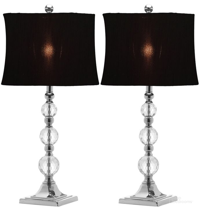 The appearance of Maeve Black 28 Inch Crystal Ball Lamp Set of 2 designed by Safavieh in the traditional interior design. This clear piece of furniture  was selected by 1StopBedrooms from Maeve Collection to add a touch of cosiness and style into your home. Sku: LIT4114A-SET2. Material: Chrome. Product Type: Table Lamp. Image1