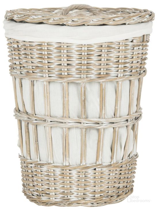The appearance of Maggy Storage Hamper With Liner designed by Safavieh in the modern / contemporary interior design. This white piece of furniture  was selected by 1StopBedrooms from Maggy Collection to add a touch of cosiness and style into your home. Sku: HAC6500A. Material: Rattan. Product Type: Basket. Image1