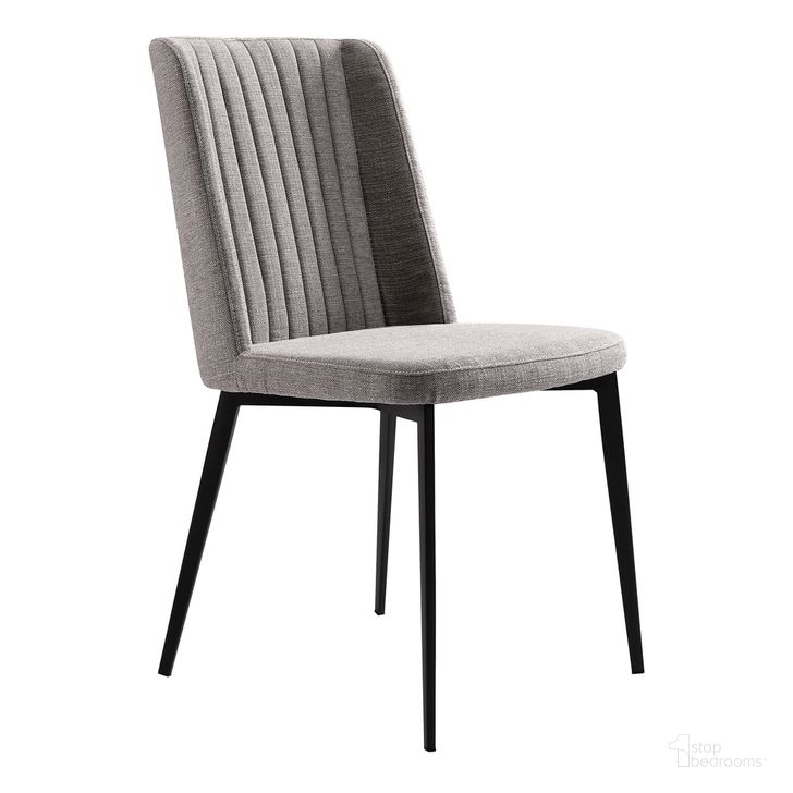 The appearance of Maine Contemporary Dining Chair Set of 2 In Matte Black Finish and Gray Fabric designed by Armen Living in the modern / contemporary interior design. This gray piece of furniture  was selected by 1StopBedrooms from Maine Collection to add a touch of cosiness and style into your home. Sku: LCMNSIGR. Material: Fabric. Product Type: Dining Chair. Image1