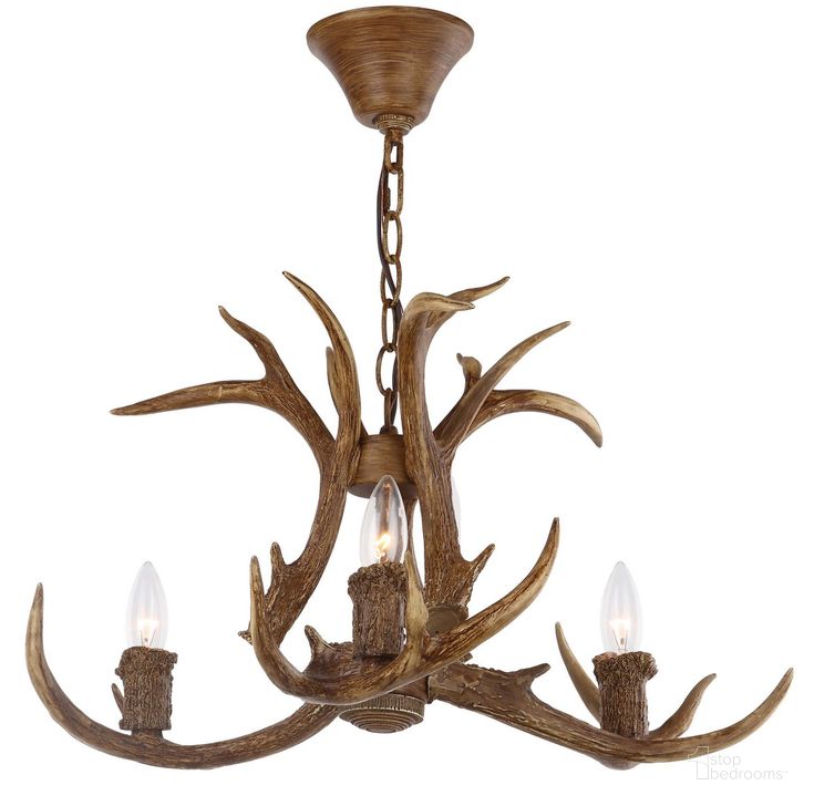 The appearance of Makani Brown 21.5 Inch Dia Antler Chandelier designed by Safavieh in the rustic / southwestern interior design. This brown piece of furniture  was selected by 1StopBedrooms from Safavieh CHA Collection to add a touch of cosiness and style into your home. Sku: CHA4002A. Product Type: Chandelier. Image1