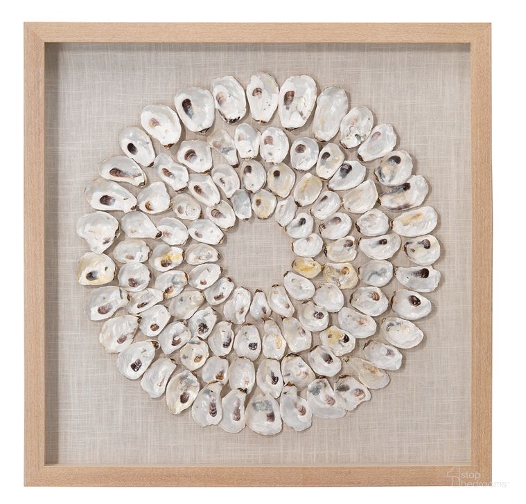 The appearance of Maldives Framed Wall Art in White Abalone Shells designed by Jamie Young Company in the coastal interior design. This white piece of furniture  was selected by 1StopBedrooms from Maldives Collection to add a touch of cosiness and style into your home. Sku: 8MALD-WHAB. Product Type: Wall Art. Image1