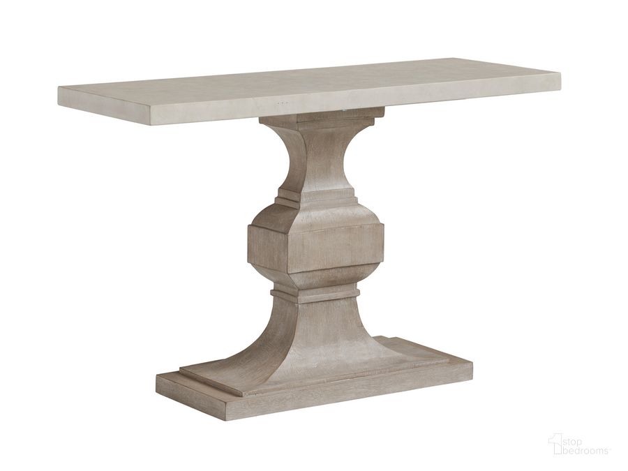 The appearance of Malibu Tivoli Console 01-0926-967C designed by Barclay Butera in the modern / contemporary interior design. This gray piece of furniture  was selected by 1StopBedrooms from Malibu Collection to add a touch of cosiness and style into your home. Sku: 01-0926-967C. Product Type: Console. Image1
