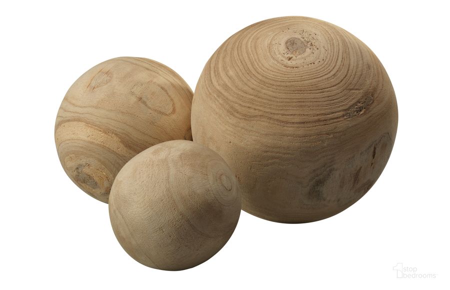 The appearance of Malibu Wood Balls (set of 3) designed by Jamie Young Company in the coastal interior design. This natural wood piece of furniture  was selected by 1StopBedrooms from Malibu Collection to add a touch of cosiness and style into your home. Sku: 7MALI-NATU. Material: Wood. Product Type: Decor. Image1