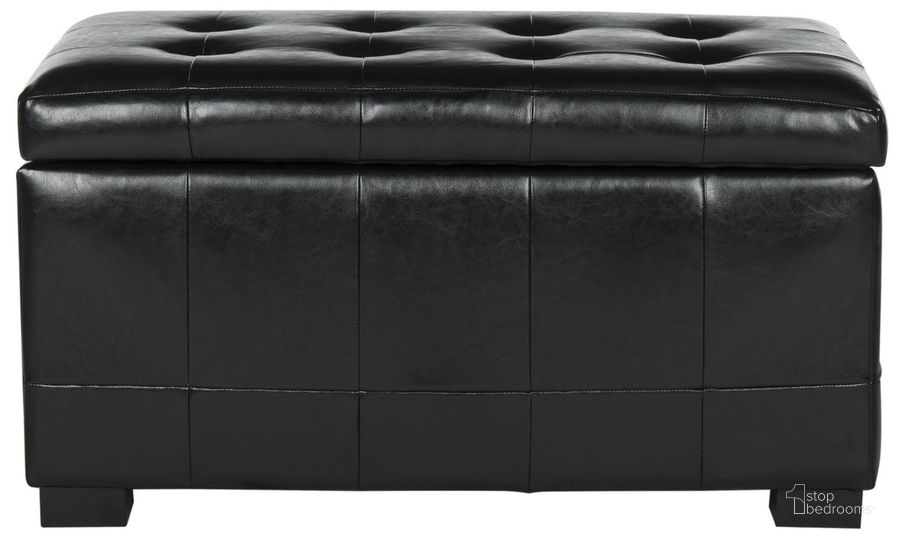The appearance of Manhattan Black Small Storage Bench designed by Safavieh in the modern / contemporary interior design. This black piece of furniture  was selected by 1StopBedrooms from Manhattan Collection to add a touch of cosiness and style into your home. Sku: HUD4201B. Material: Wood. Product Type: Bench. Image1