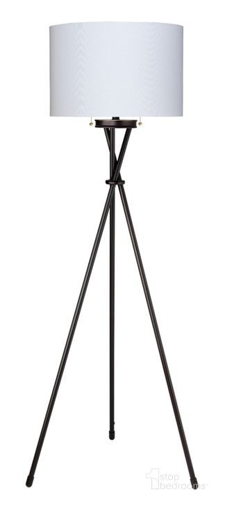 The appearance of Manny Floor Lamp designed by Jamie Young Company in the modern / contemporary interior design. This dark bronze piece of furniture  was selected by 1StopBedrooms from Manny Collection to add a touch of cosiness and style into your home. Sku: LSMANNYIR. Material: Metal. Product Type: Floor Lamp. Image1