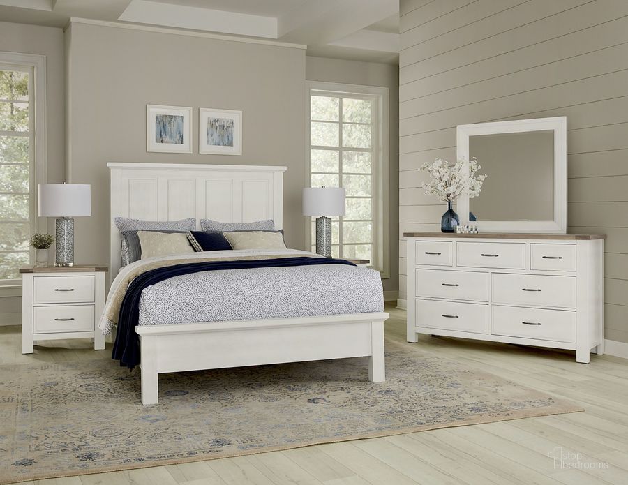 The appearance of Maple Road Soft White Mansion Low Profile Bedroom Set designed by Artisan & Post in the transitional interior design. This white piece of furniture  was selected by 1StopBedrooms from Maple Road Collection to add a touch of cosiness and style into your home. Sku: 116-559;116-955;116-722;116-227. Material: Wood. Product Type: Bedroom Set. Bed Size: Queen. Image1