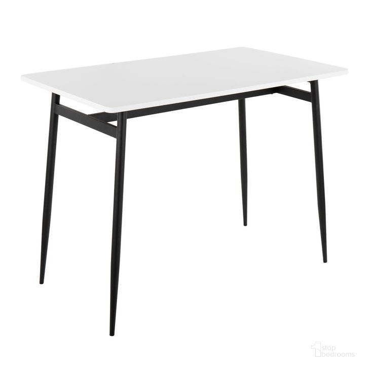 The appearance of Marcel Counter Table In Black designed by Lumisource in the modern / contemporary interior design. This black piece of furniture  was selected by 1StopBedrooms from Marcel Collection to add a touch of cosiness and style into your home. Sku: T36-MARCEL1 BKW1. Material: Wood. Product Type: Counter Height Table. Size: 48". Image1