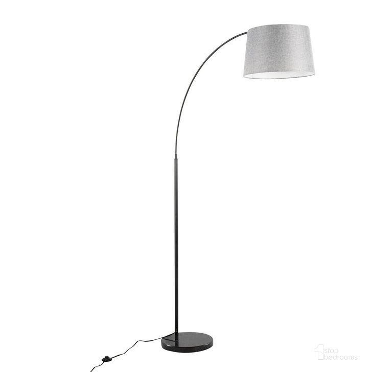 The appearance of March Floor Lamp In Black and Grey designed by Lumisource in the modern / contemporary interior design. This black and grey piece of furniture  was selected by 1StopBedrooms from Salon Collection to add a touch of cosiness and style into your home. Sku: LFL-MARCH BKMGY. Material: Metal. Product Type: Floor Lamp. Image1